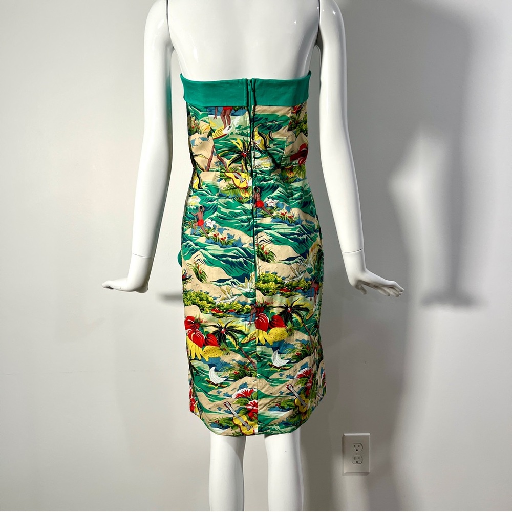 Vintage Inspired Hawaiian Wiggle Dress - Picture 4 of 10